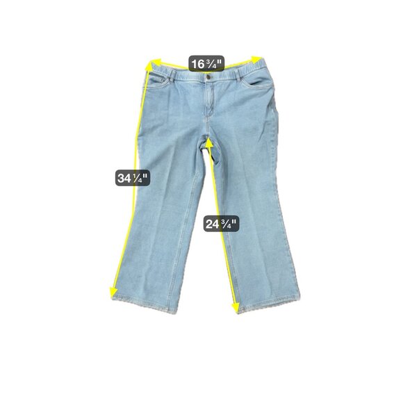 Denim & Co. Stretch Denim Jeans Blue Plus Size 20WP Mid Rise Medium Wash - Picture 7 of 9